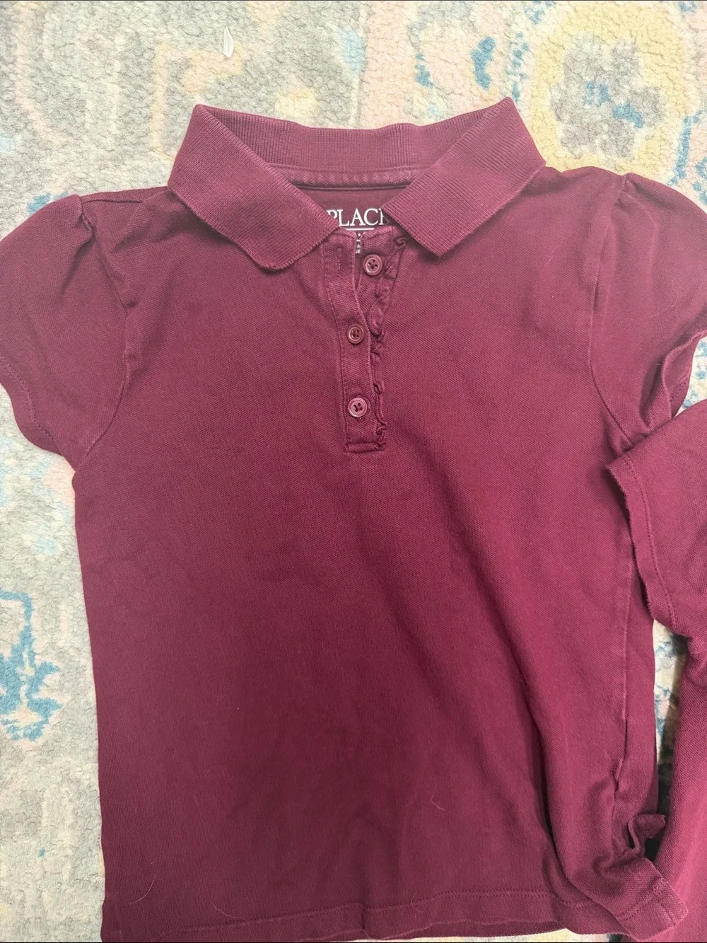 The Children's Place Girls' Maroon Polo Top - Set of 2